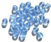 25 8mm Faceted Light Sapphire Firepolish Beads